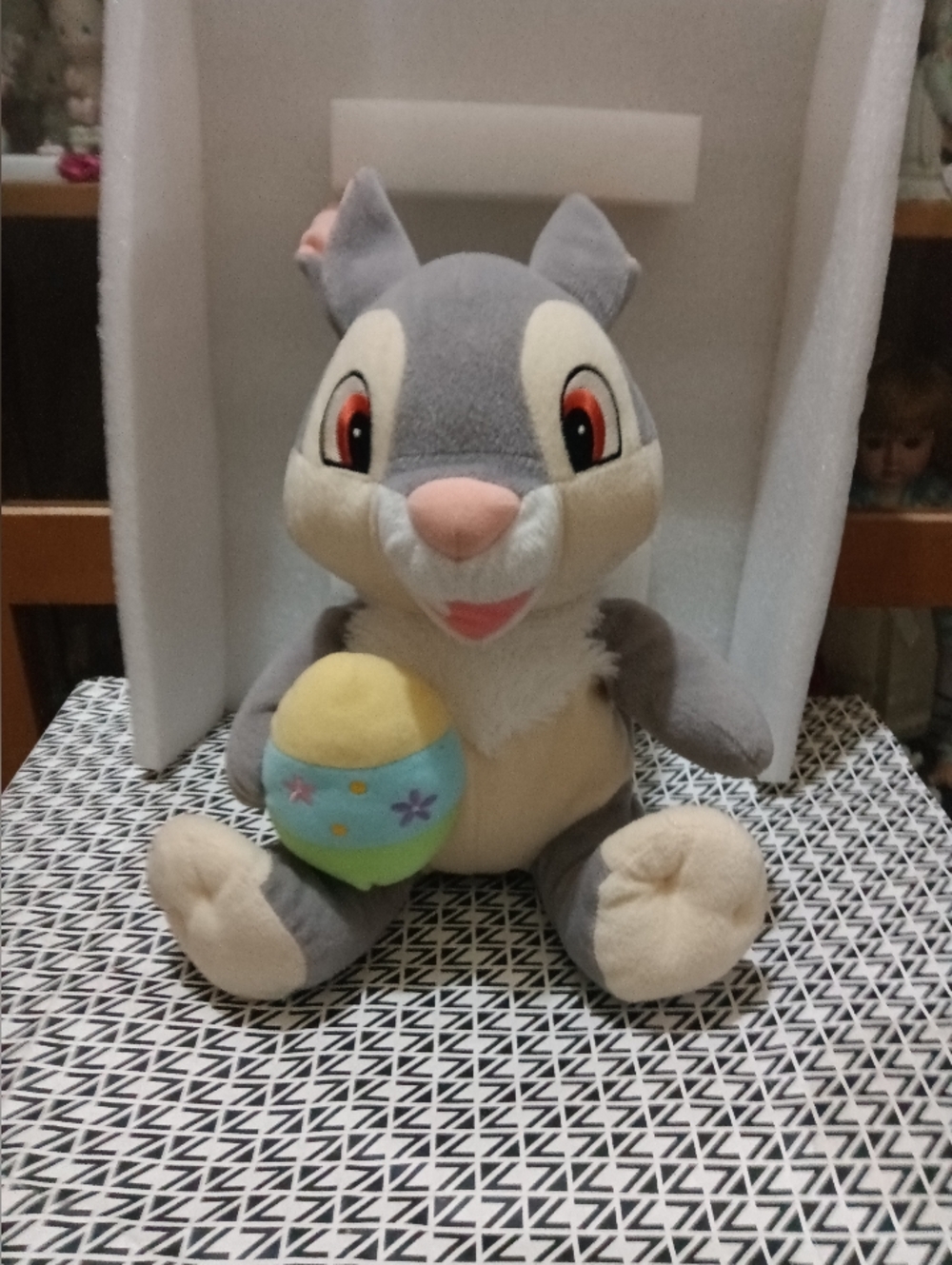 Disney Gray Bunny Plush with Pastel Egg